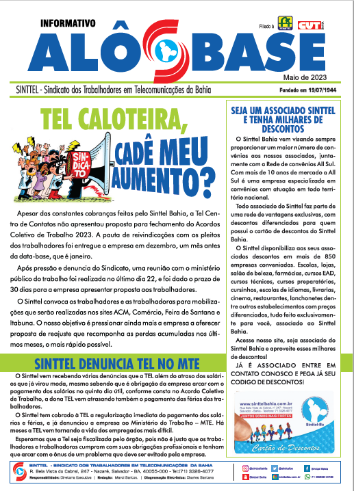 INFORMATIVO -   TEL CALOTEIRA, CADÃŠ MEU REAJUSTE?